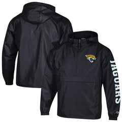 Jacksonville Jaguars Champion Packable Windbreaker Half-Zip Jacket Black | NFL