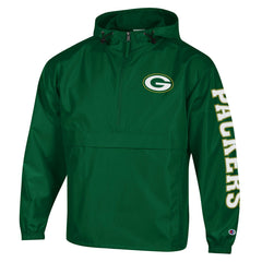 Green Bay Packers Champion Packable Windbreaker Half-Zip Jacket Green | NFL