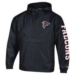 Atlanta Falcons Champion Packable Windbreaker Half-Zip Jacket Black | NFL