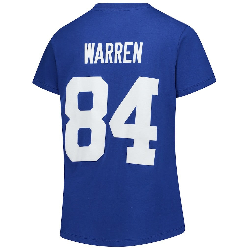 Tyler Warren Indianapolis Colts Women's Plus Size Name & Number V-Neck T-Shirt Royal | Fanatics