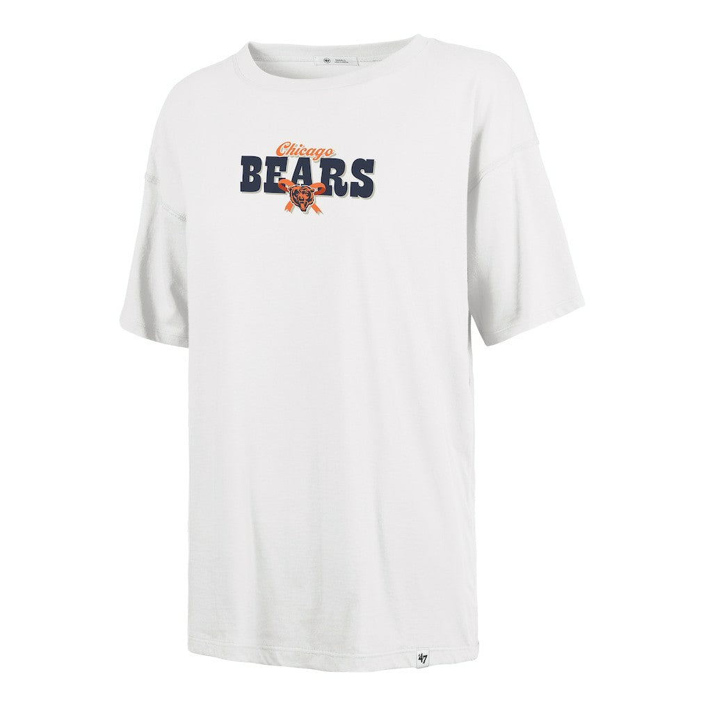 Chicago Bears '47 Women's Bow & Banner Sadie T-Shirt White | 47 brand
