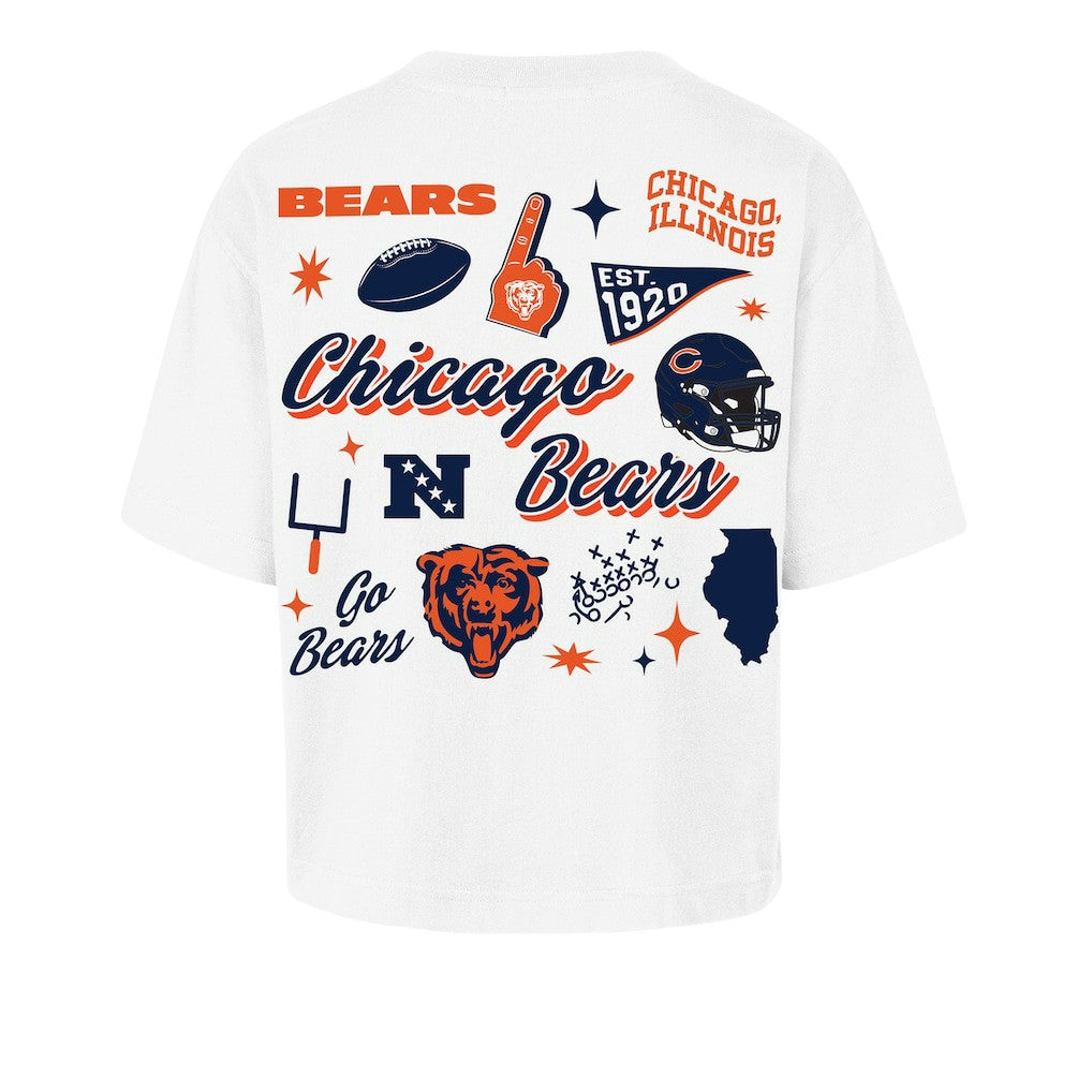 Chicago Bears '47 Women's Collage Script Reed City T-Shirt White | 47 brand
