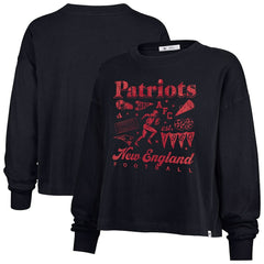 New England Patriots '47 Women's Team Collage Sydney Long Sleeve T-Shirt Navy | 47 brand