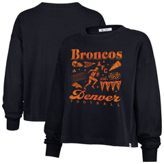 Denver Broncos '47 Women's Team Collage Sydney Long Sleeve T-Shirt Navy | 47 brand