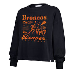 Denver Broncos '47 Women's Team Collage Sydney Long Sleeve T-Shirt Navy | 47 brand