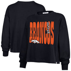 Denver Broncos '47 Women's Stacked Sydney Long Sleeve T-Shirt Navy | 47 brand