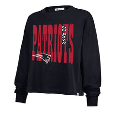 New England Patriots '47 Women's Stacked Sydney Long Sleeve T-Shirt Navy | 47 brand