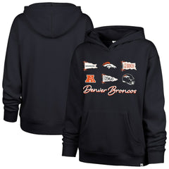 Denver Broncos '47 Women's Bow & Banners Naomi Hoodie Navy | 47 brand