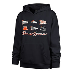Denver Broncos '47 Women's Bow & Banners Naomi Hoodie Navy | 47 brand