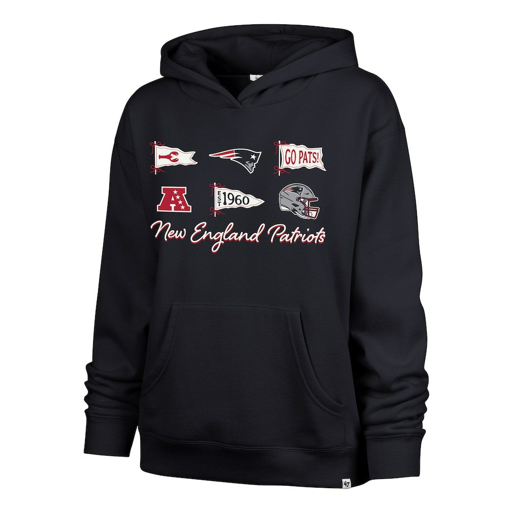 New England Patriots '47 Women's Bow & Banners Naomi Hoodie Navy | 47 brand