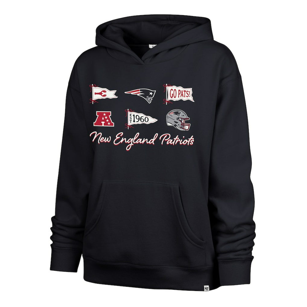 New England Patriots '47 Women's Bow & Banners Naomi Hoodie Navy | 47 brand