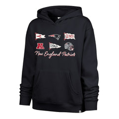 New England Patriots '47 Women's Bow & Banners Naomi Hoodie Navy | 47 brand