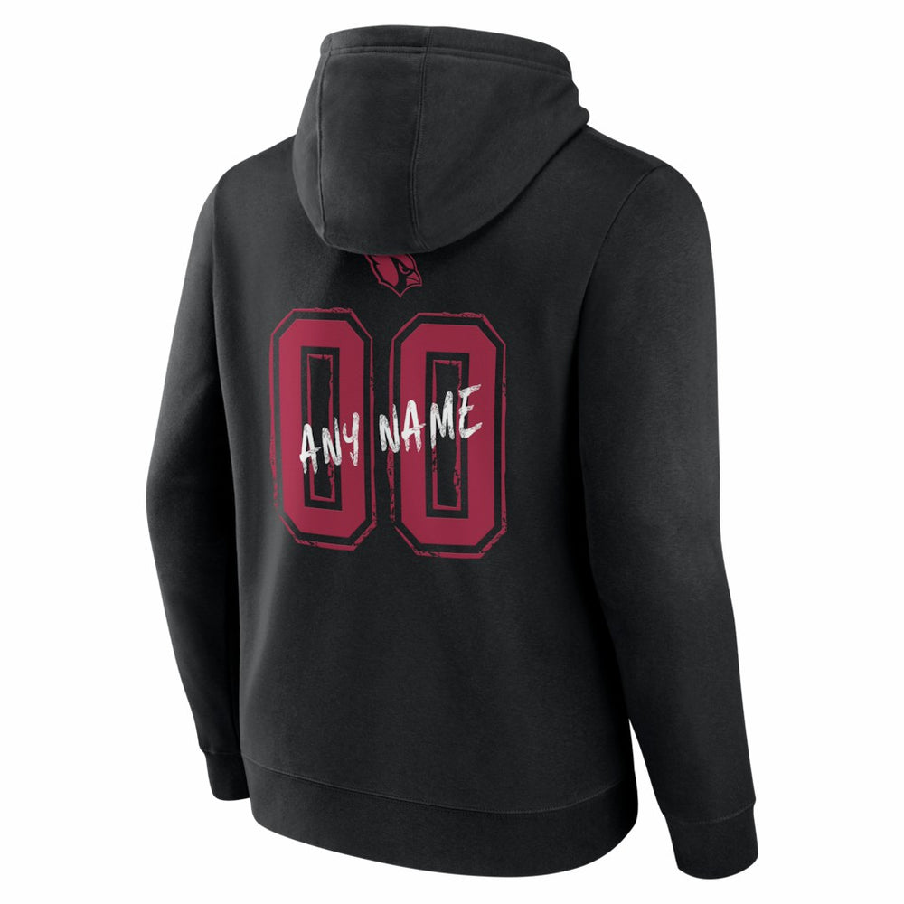 Arizona Cardinals Hustle Personalized Name & Number Hoodie Black | NFL