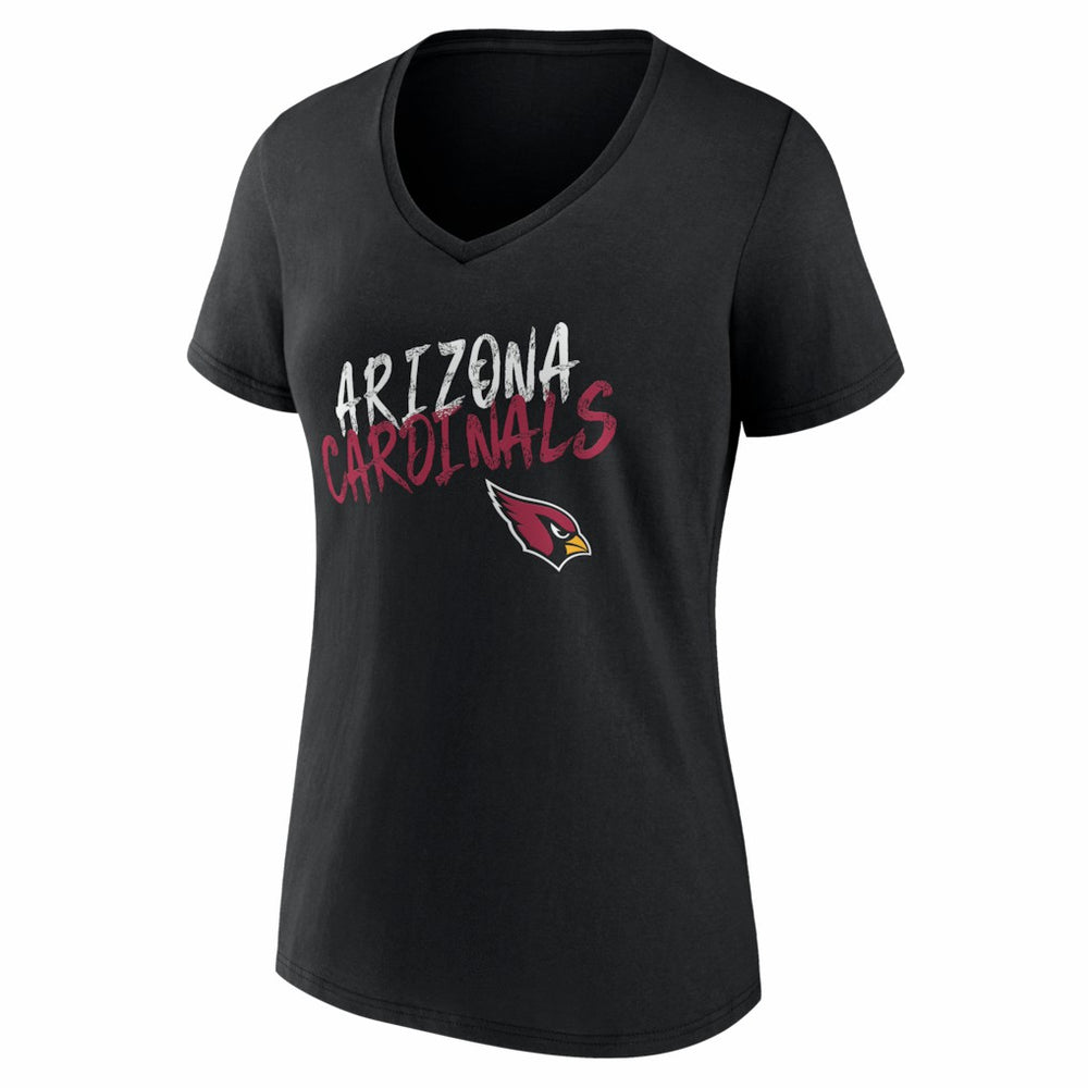 Arizona Cardinals Women's Hustle Personalized Name & Number V-Neck T-Shirt Black | NFL