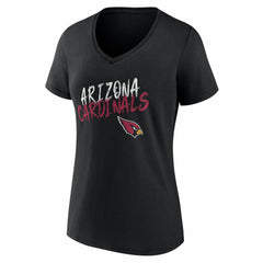Arizona Cardinals Women's Hustle Personalized Name & Number V-Neck T-Shirt Black | NFL