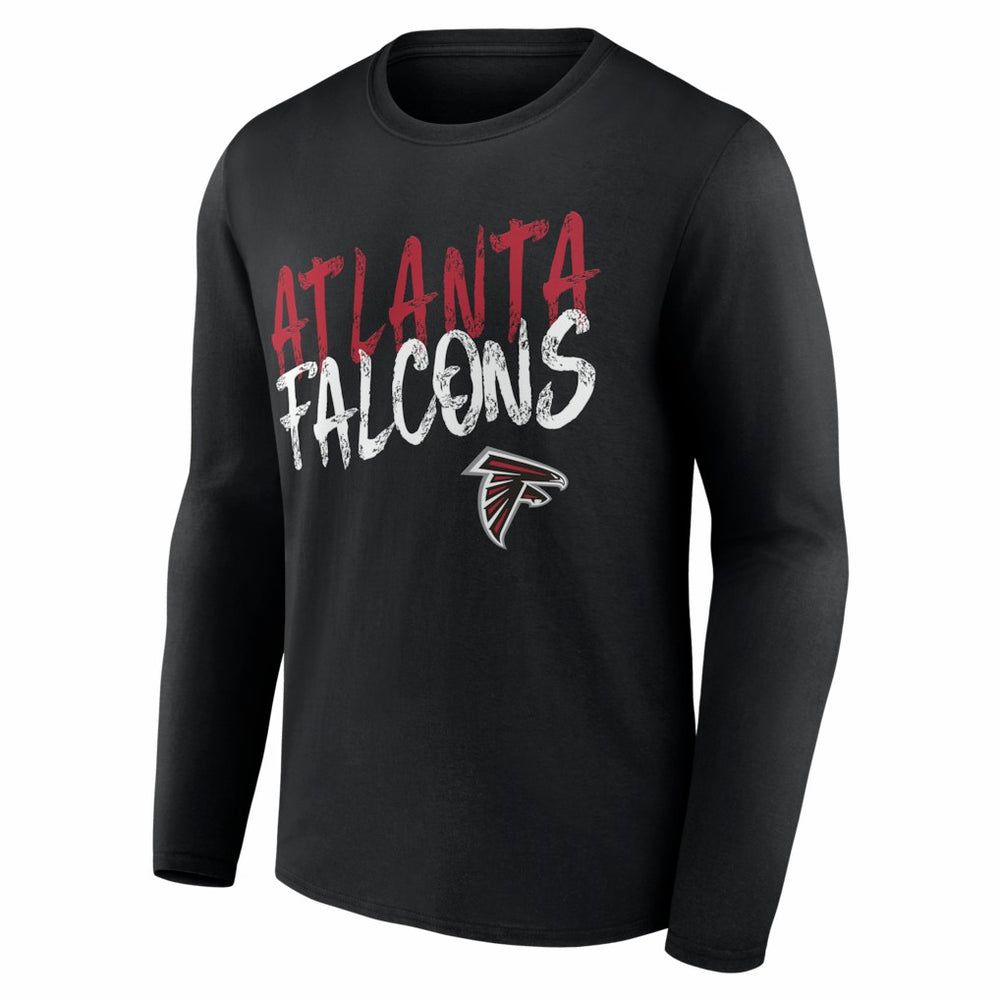 Atlanta Falcons Hustle Personalized Name & Number Long Sleeve T-Shirt Black | NFL