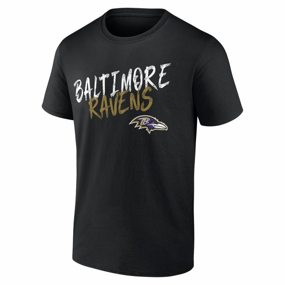 Baltimore Ravens Hustle Personalized Name & Number T-Shirt Black | NFL
