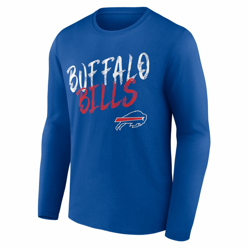 Buffalo Bills Hustle Personalized Name & Number Long Sleeve T-Shirt Royal | NFL