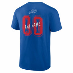 Buffalo Bills Hustle Personalized Name & Number T-Shirt Royal | NFL