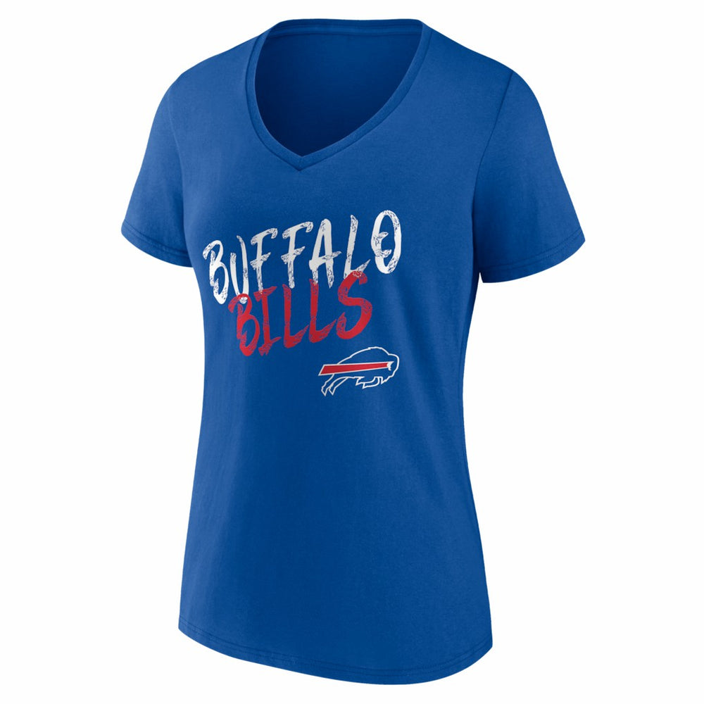 Buffalo Bills Women's Hustle Personalized Name & Number V-Neck T-Shirt Royal | NFL