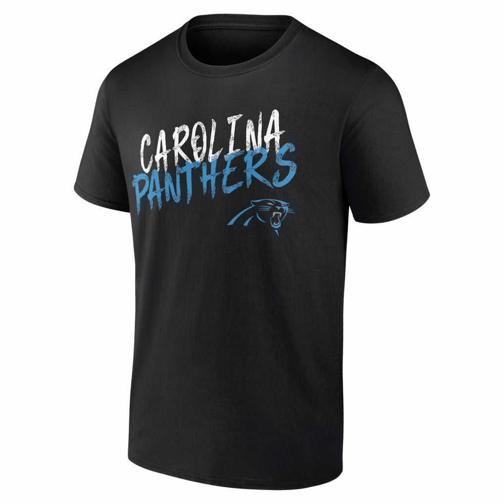 Carolina Panthers Hustle Personalized Name & Number T-Shirt Black | NFL