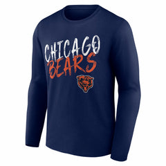 Chicago Bears Hustle Personalized Name & Number Long Sleeve T-Shirt Navy | NFL
