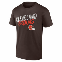 Cleveland Browns Hustle Personalized Name & Number T-Shirt Brown | NFL