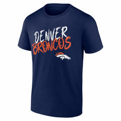 Denver Broncos Hustle Personalized Name & Number T-Shirt Navy | NFL