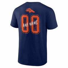 Denver Broncos Hustle Personalized Name & Number T-Shirt Navy | NFL