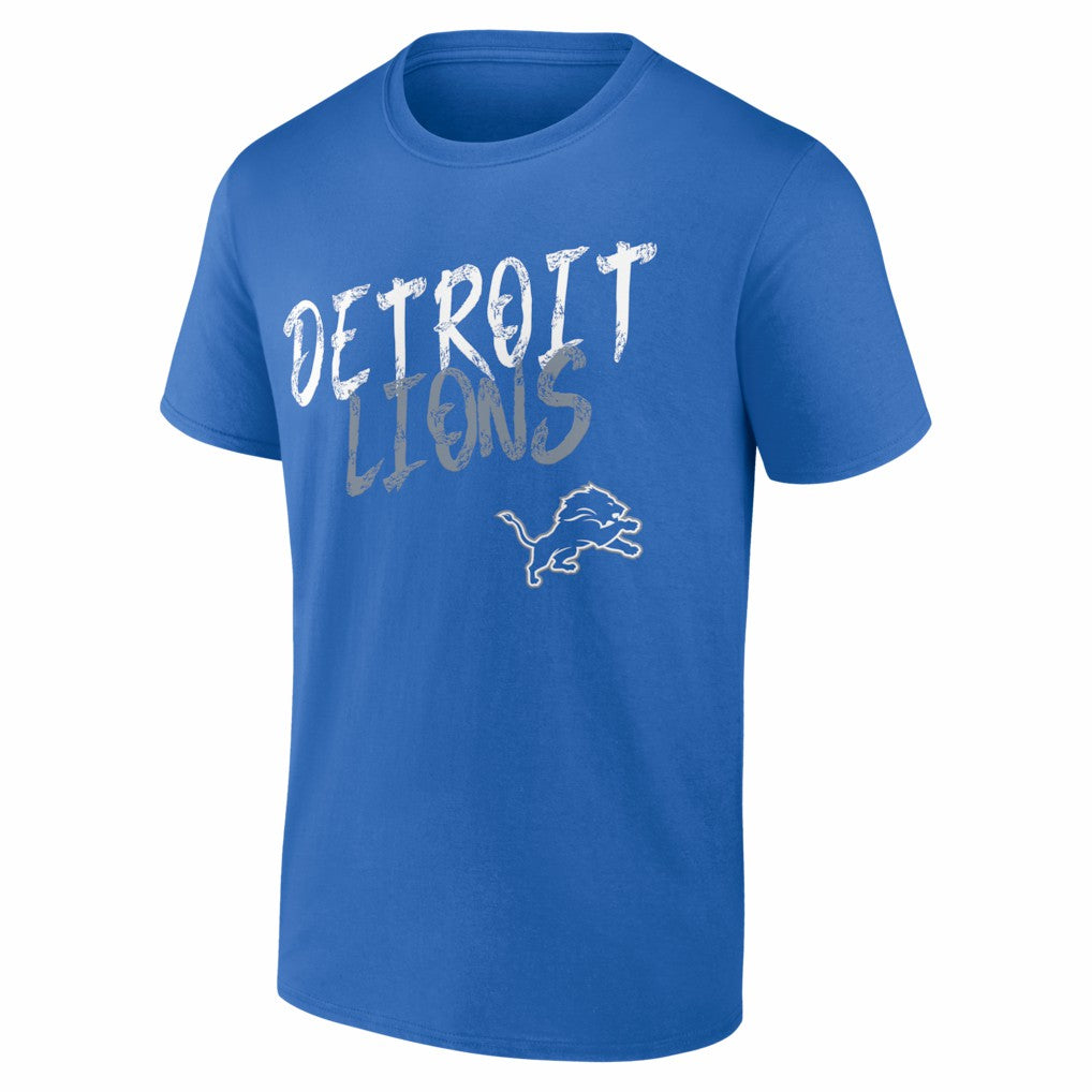 Detroit Lions Hustle Personalized Name & Number T-Shirt Blue | NFL