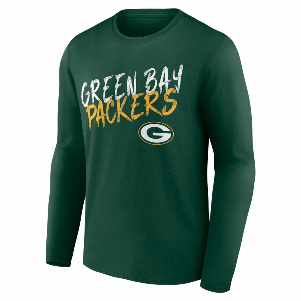 Green Bay Packers Hustle Personalized Name & Number Long Sleeve T-Shirt Green | NFL