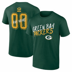 Green Bay Packers Hustle Personalized Name & Number T-Shirt Green | NFL