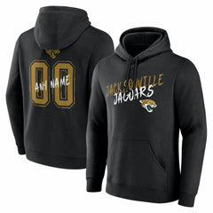 Jacksonville Jaguars Hustle Personalized Name & Number Hoodie Black | NFL