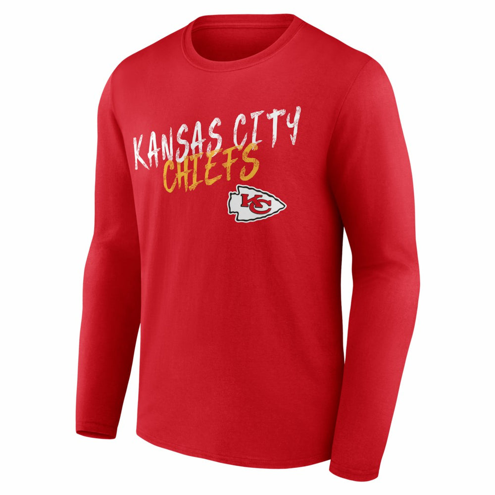 Kansas City Chiefs Hustle Personalized Name & Number Long Sleeve T-Shirt Red | NFL