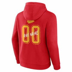 Kansas City Chiefs Hustle Personalized Name & Number Hoodie Red | NFL