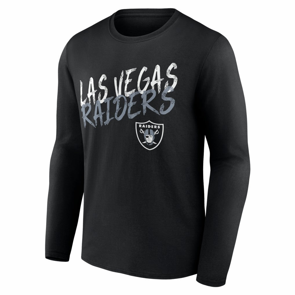 Las Vegas Raiders Hustle Personalized Name & Number Long Sleeve T-Shirt Black | NFL