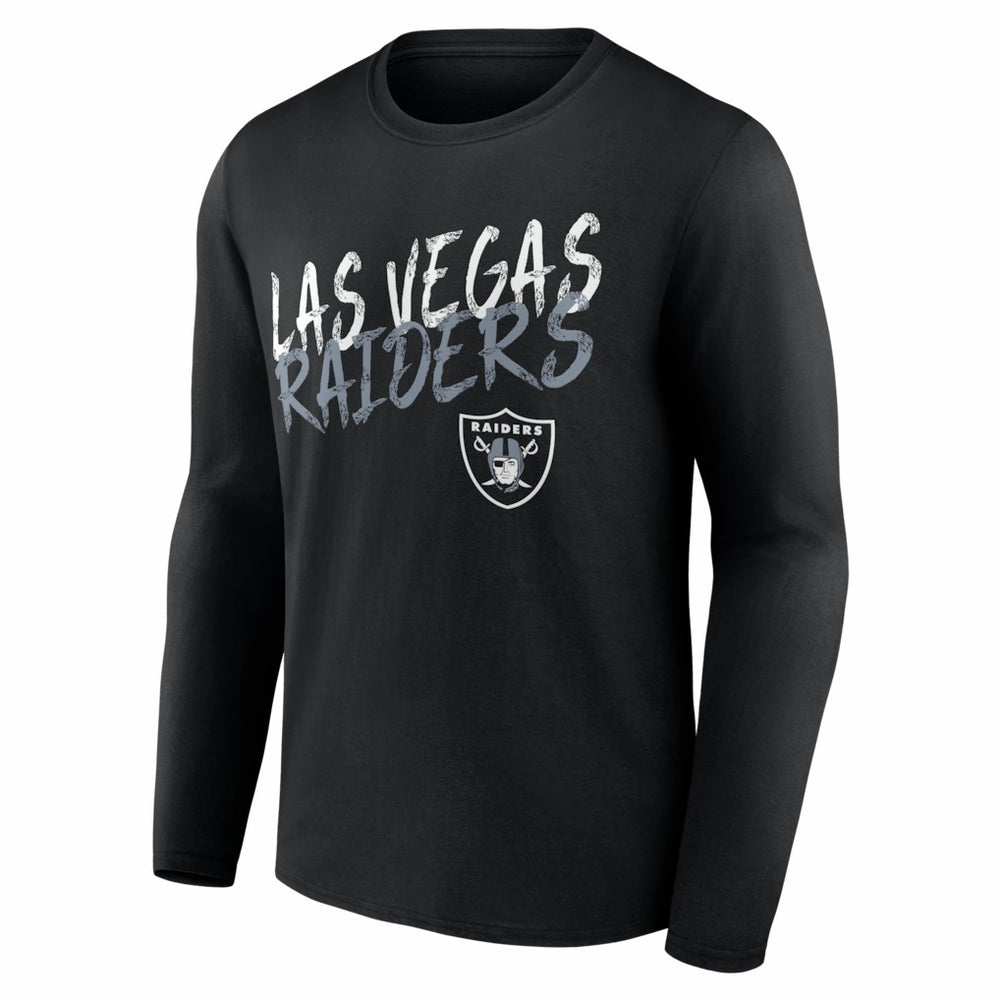 Las Vegas Raiders Hustle Personalized Name & Number Long Sleeve T-Shirt Black | NFL
