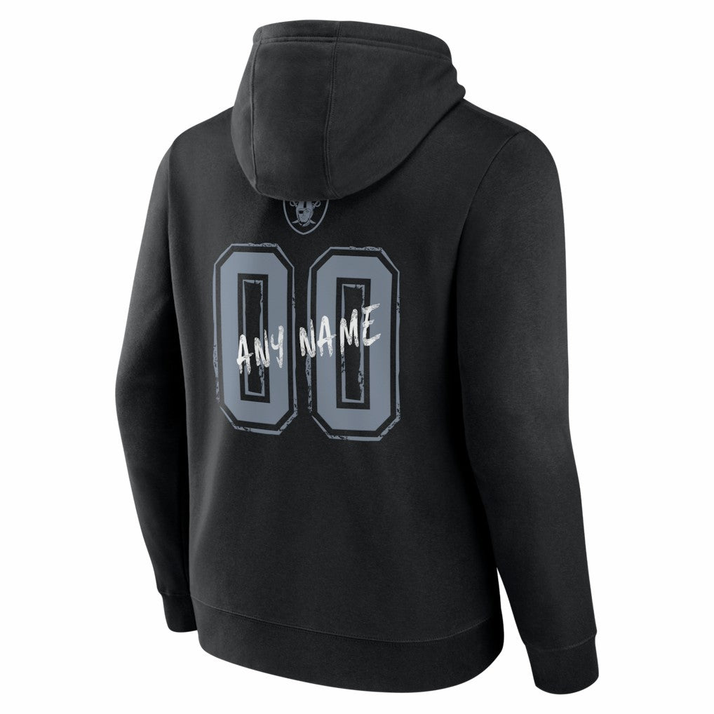 Las Vegas Raiders Hustle Personalized Name & Number Hoodie Black | NFL