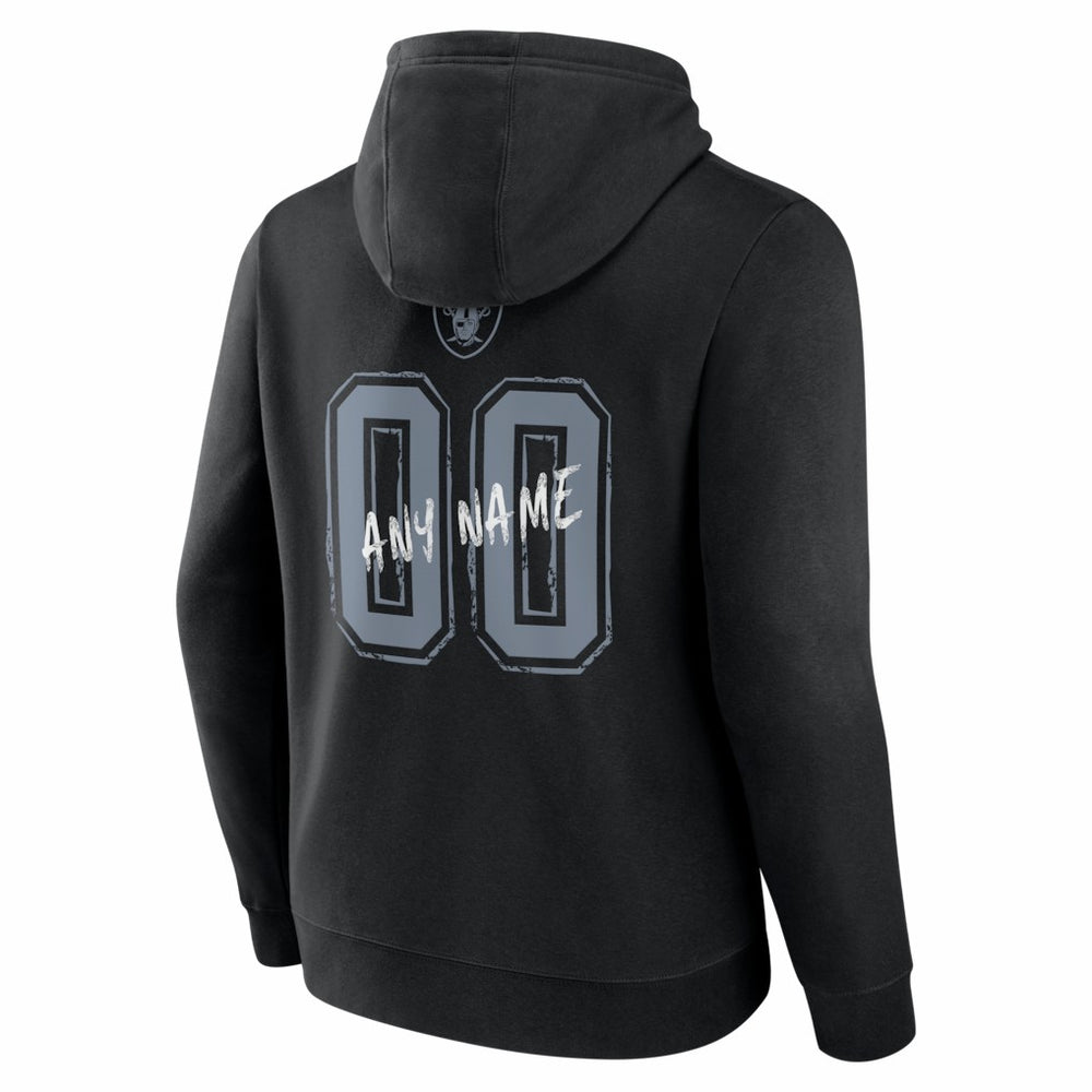 Las Vegas Raiders Hustle Personalized Name & Number Hoodie Black | NFL