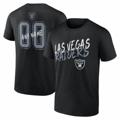 Las Vegas Raiders Hustle Personalized Name & Number T-Shirt Black | NFL