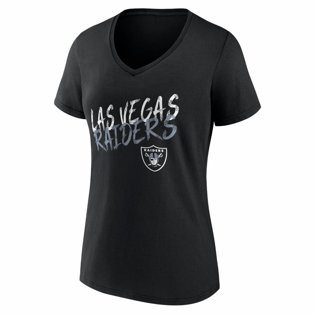 Las Vegas Raiders Women's Hustle Personalized Name & Number V-Neck T-Shirt Black | NFL
