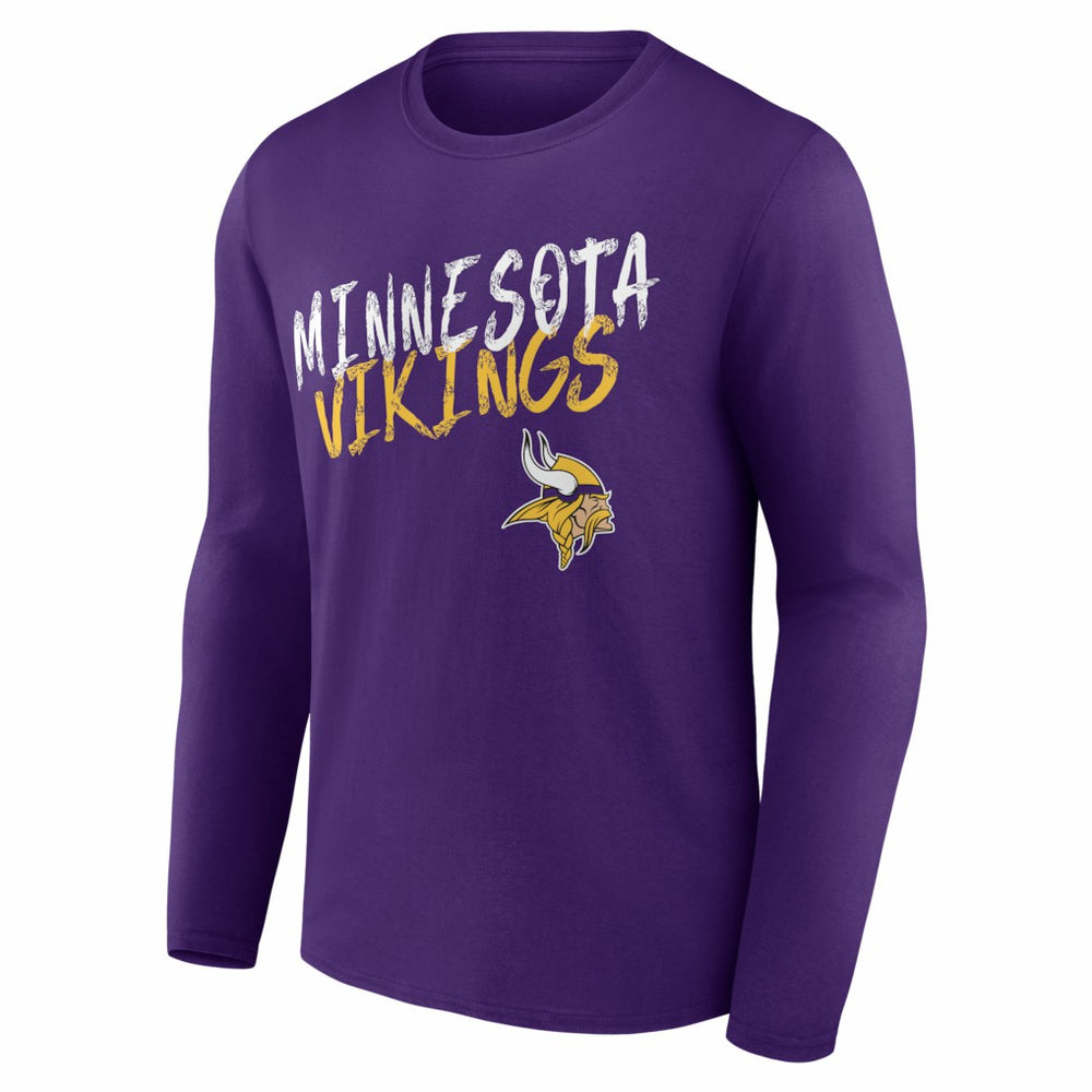 Minnesota Vikings Hustle Personalized Name & Number Long Sleeve T-Shirt Purple | NFL