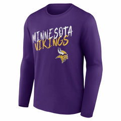 Minnesota Vikings Hustle Personalized Name & Number Long Sleeve T-Shirt Purple | NFL
