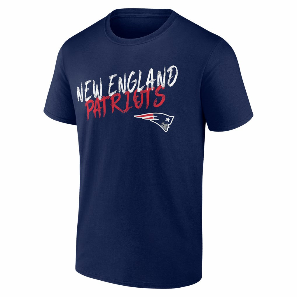 New England Patriots Hustle Personalized Name & Number T-Shirt Navy | NFL