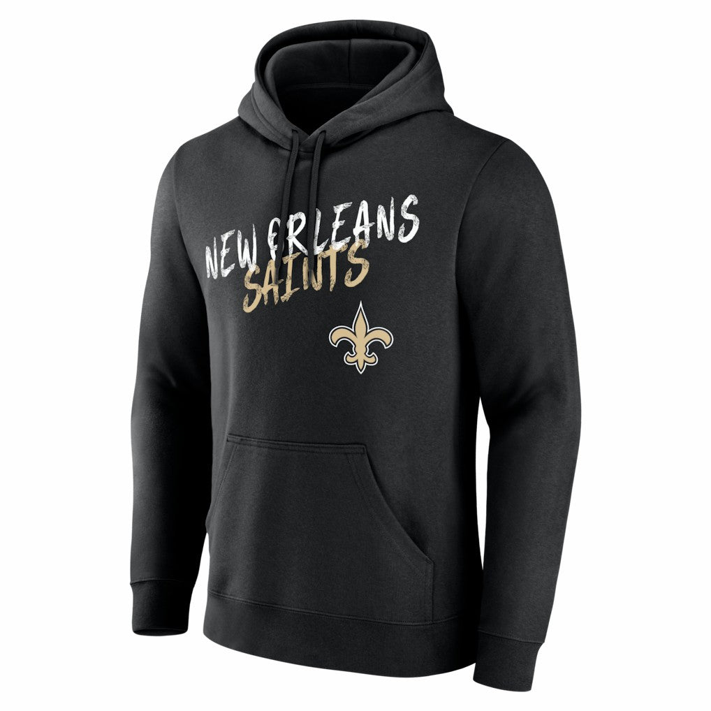 New Orleans Saints Hustle Personalized Name & Number Hoodie Black | NFL