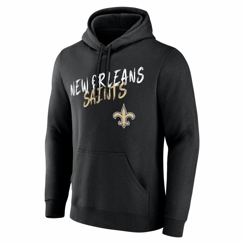 New Orleans Saints Hustle Personalized Name & Number Hoodie Black | NFL