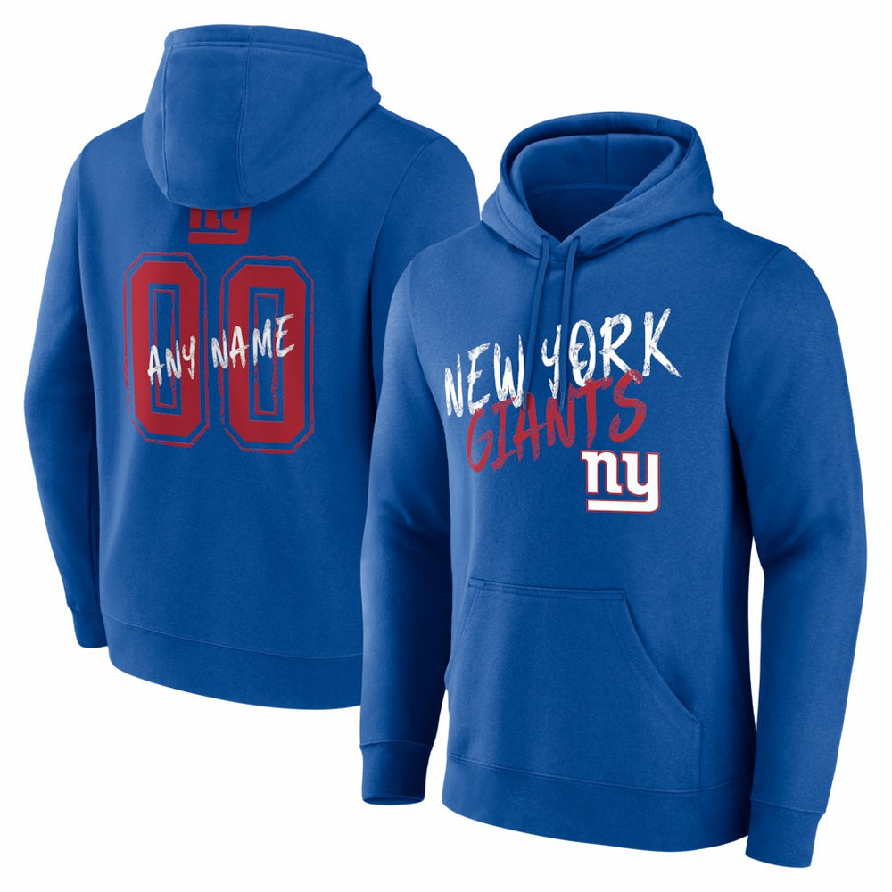 New York Giants Hustle Personalized Name & Number Hoodie Royal | NFL