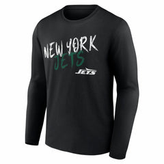 New York Jets Hustle Personalized Name & Number Long Sleeve T-Shirt Black | NFL