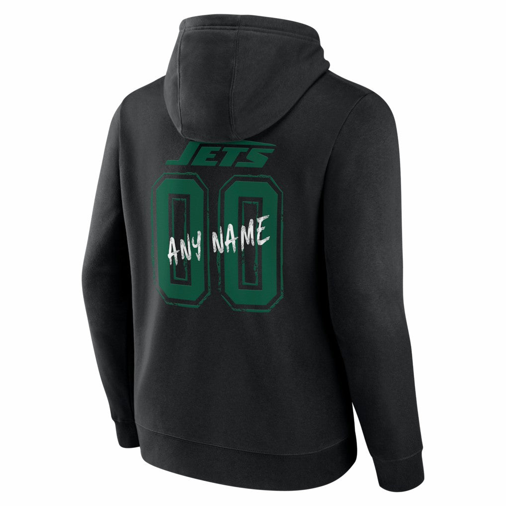 New York Jets Hustle Personalized Name & Number Hoodie Black | NFL