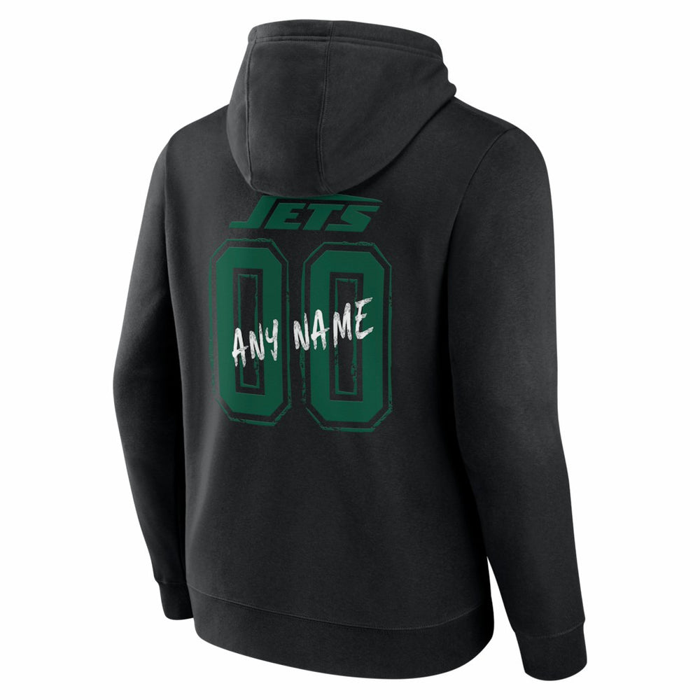 New York Jets Hustle Personalized Name & Number Hoodie Black | NFL